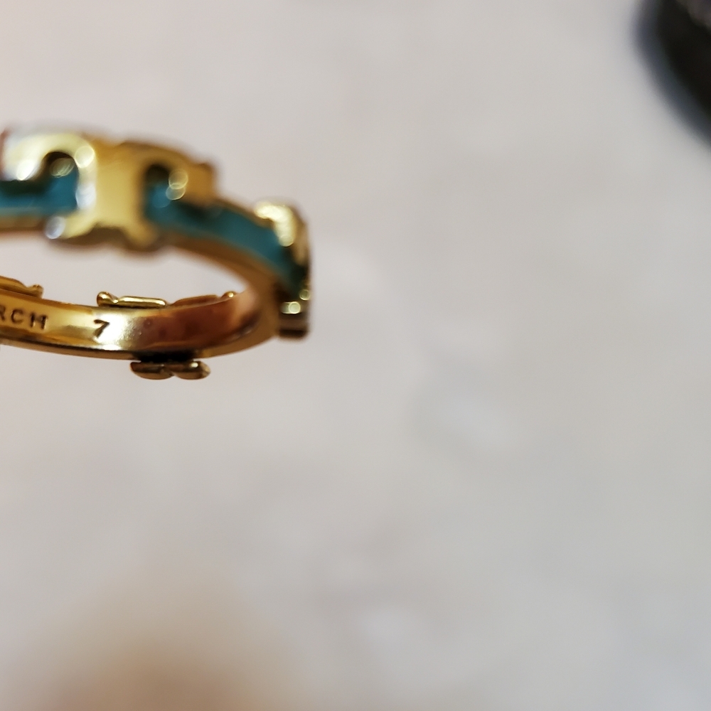 Tory Burch Serif-T Enamel Stackable Ring Size 7 M… - image 6